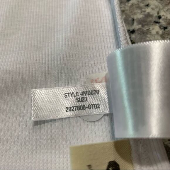 Madewell Top XXS Summer Rib Cutaway Tank White Perfect Racerback - Picture 11 of 12